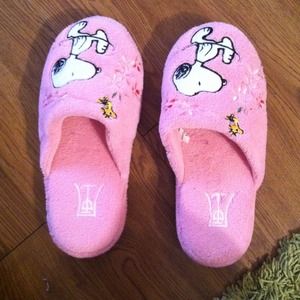 Pink Snoopy Bedroom Slippers
