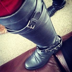 Madden Girl Black Boots Size 8.5