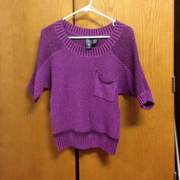 Purple crop top sweater