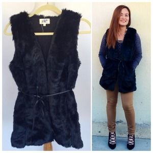 Fur faux vest