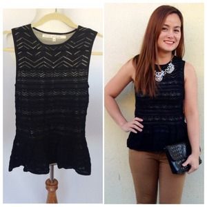 RACHEL ROY peplum sleeveless top