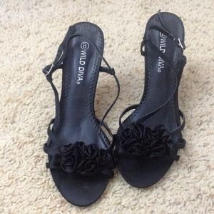 Black sandals/heels. Size 8.