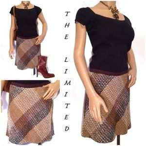 🚫SOLD🚫#170 The Limited Brown Wool Blend Skirt