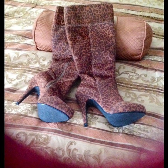 ** REDUCE** Leopard Print Boots