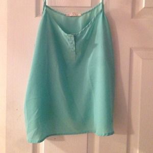 Blue tank with adjustable straps