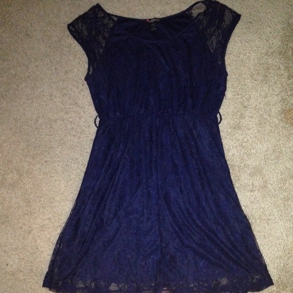 Gorgeous navy blue lace dress