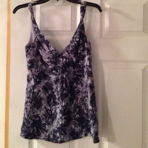 Blue and light blue top.
