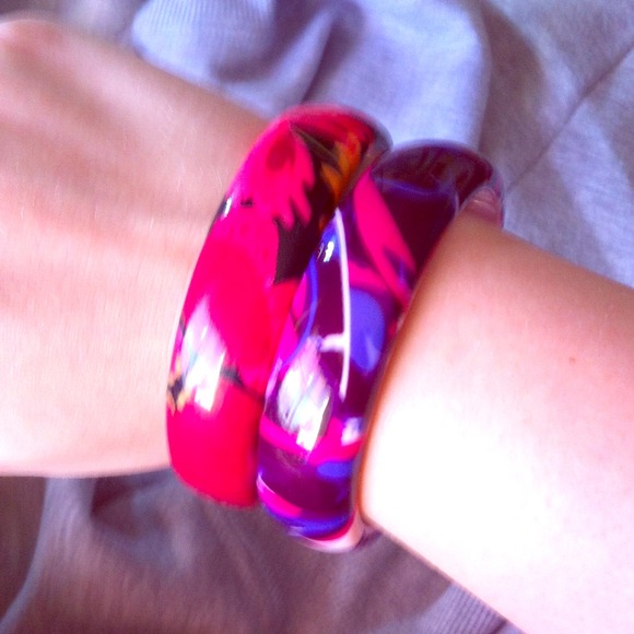 Two floral bangles