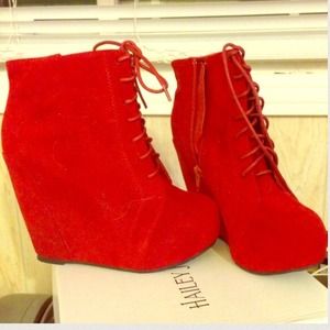 Never worn red booties!