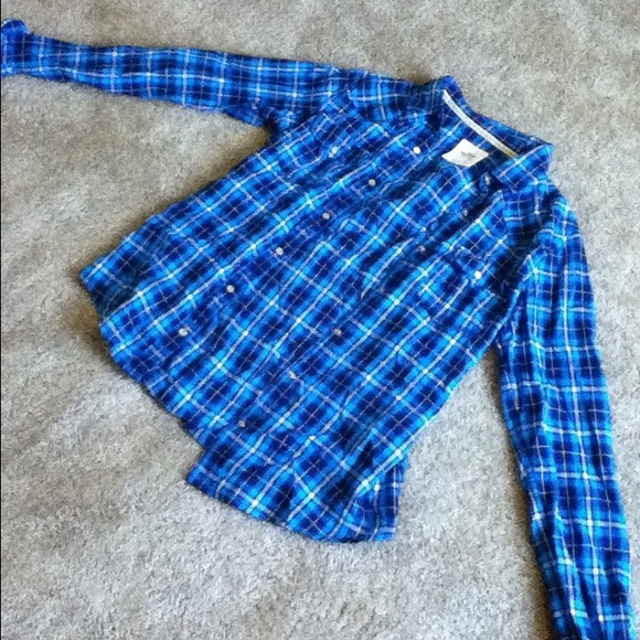 Blue flannel Hollister button down