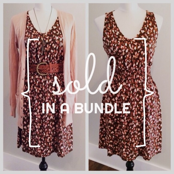 :: SOLD IN A BUNDLE :: Brown V-Neck Dress