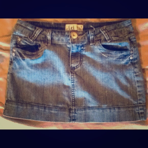 L.E.I Jean Mini Skirt