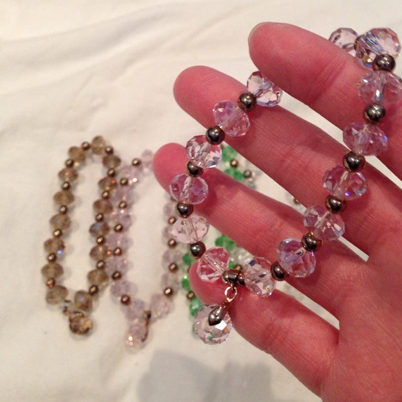Dangle crystal bracelet $6 each