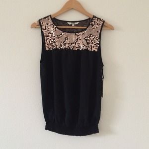 🚫SOLD IN BUNDLE w/@seasew🚫Black Sequin Tank