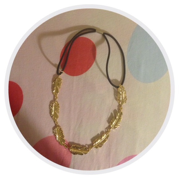 Gold leaf head band