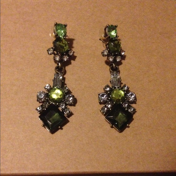 Green Crystal Earrings