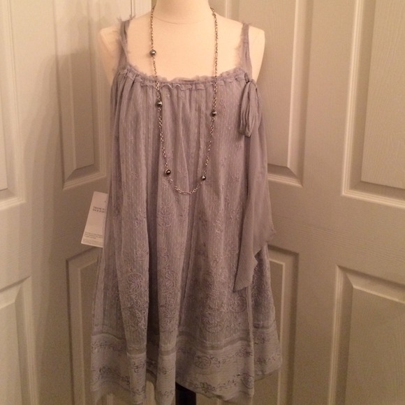 Gray/blue shiny brand new BCBG dress