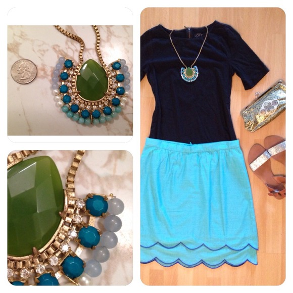 🚫Sold🚫🌟Host pick🌟 Anthro statement necklace! - Picture 3 of 4