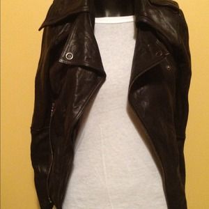 Ever brand black motorcycle style leather jacket
