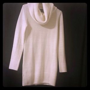 Gorgeous cream long sweater with cowl neck.
