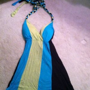 Black/Blue/Green Halter