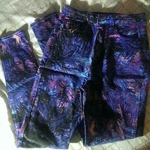 Multicolor high waist jeans