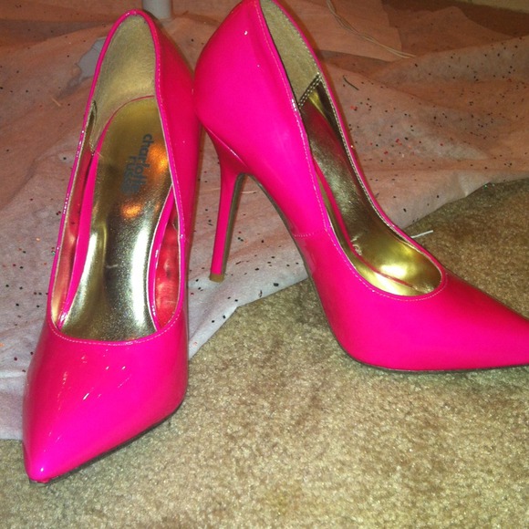 Charlotte Russe hot pink pumps.