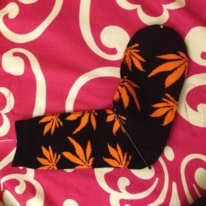 One pair of Marijuana socks