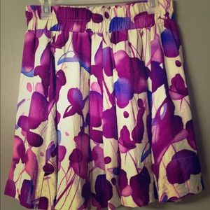Floral print skater skirt