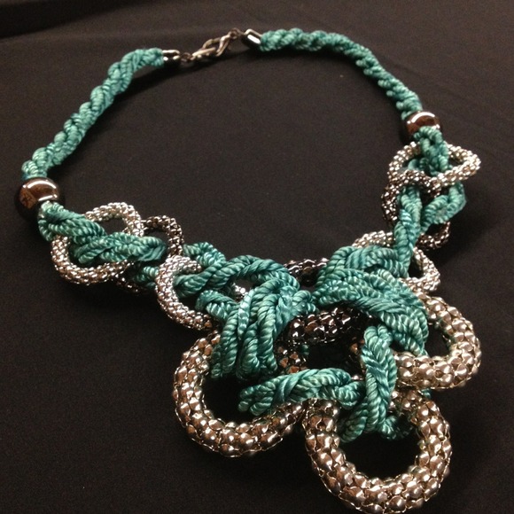 Bundle, turquoise necklace & spiral necklace.