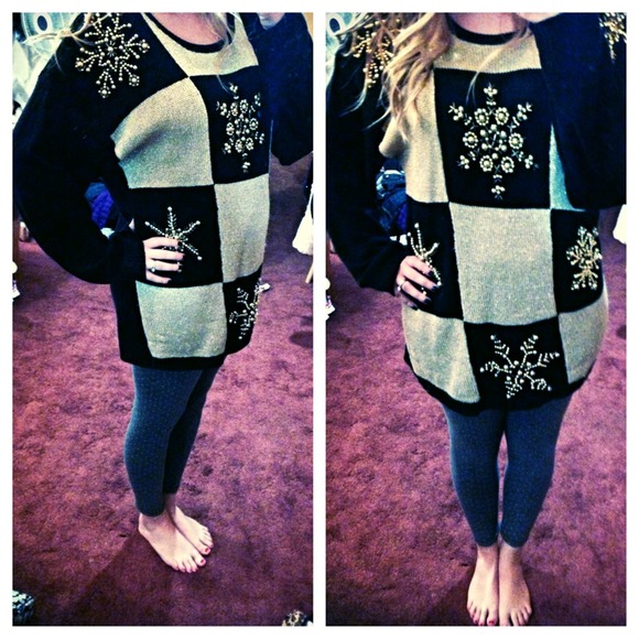 Vintage "Ugly Christmas sweater" dress/tunic!!