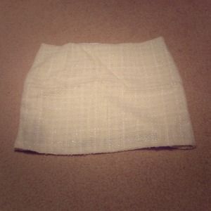 Handmade White Bling miniskirt