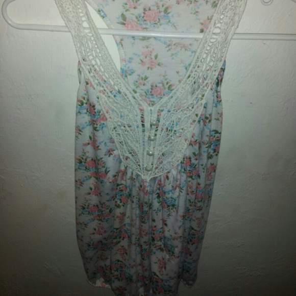 Floral tank.