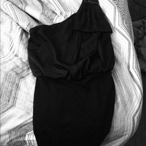 Black mini dress