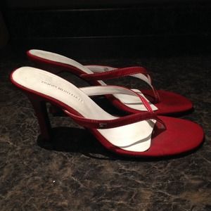 Red Tommy Hilfiger strappy heels