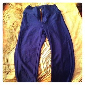 Bright blue leggings