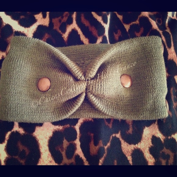 Studded knit turban