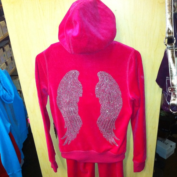 Hot pink wing track suit