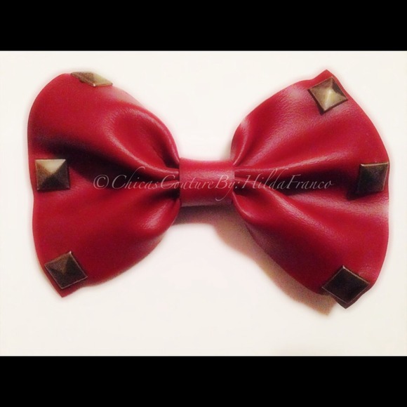 Studded Leather Hair Clip