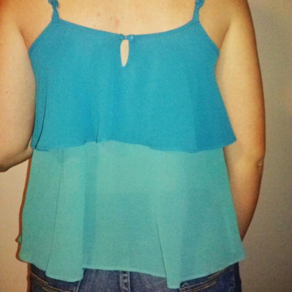 Blue Color Block Tank Top - Picture 2 of 2