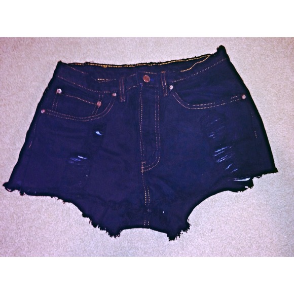 Black High Waist Shorts
