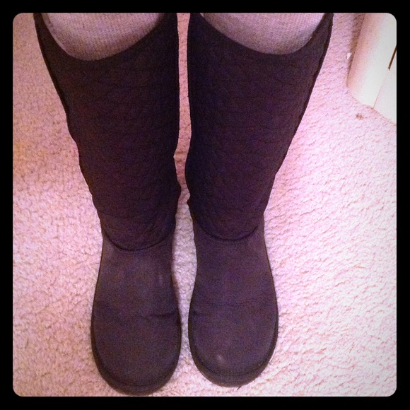 Xhilaration Boots - Black Quilted Boots