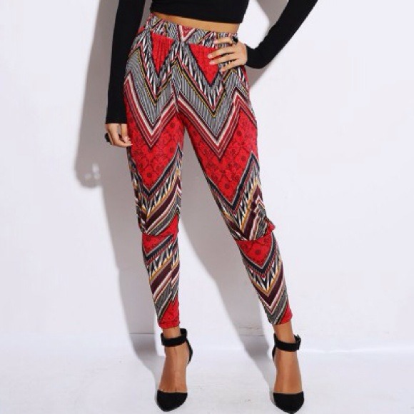 Bold Chevron Harem Pants