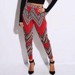 Bold Chevron Harem Pants