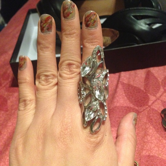 Edgy silver statement ring!