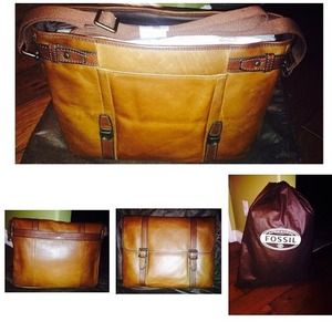Leather fossil bag