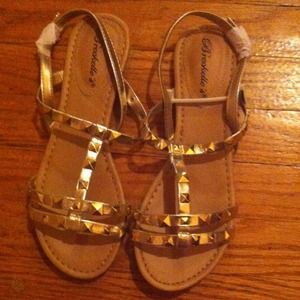 🎉PRICE DROP LIGHT GOLD FLAT SANDAL