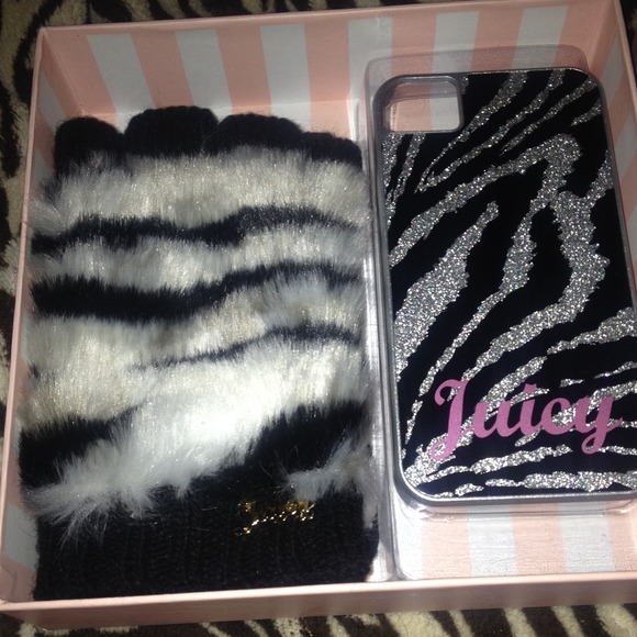 juicy iPhone cover & fingerless gloves