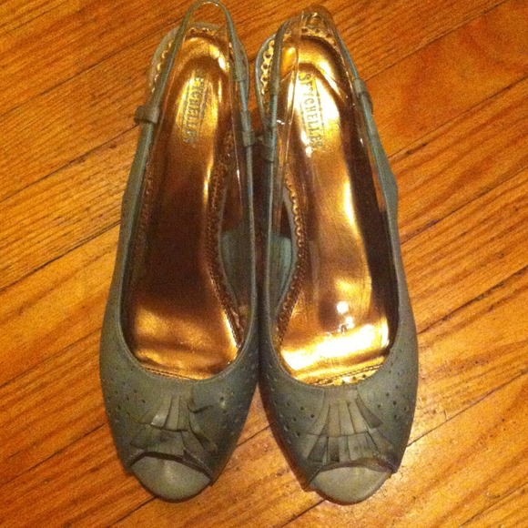 LIGHT BLUE MINI HEEL