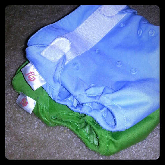 Two Aplix OS Flip Diaper Covers